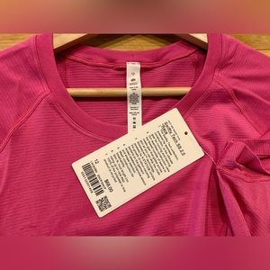 Lululemon hot pink swiftly top race length